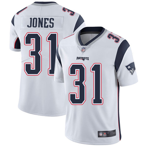 New England Patriots Football #31 Vapor Limited White Men Jonathan Jones Road NFL Jersey->youth nfl jersey->Youth Jersey